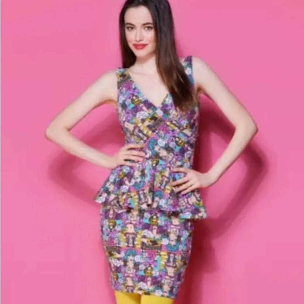Betsey Johnson Peplum table top dress.